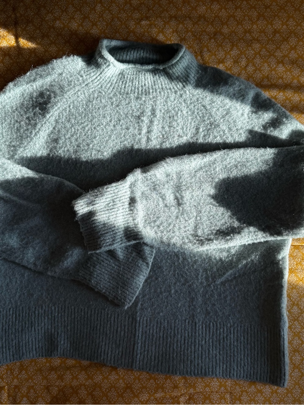 J. CREW Seafoam Green Merino Blend roll neck sweater - Picture 4 of 4